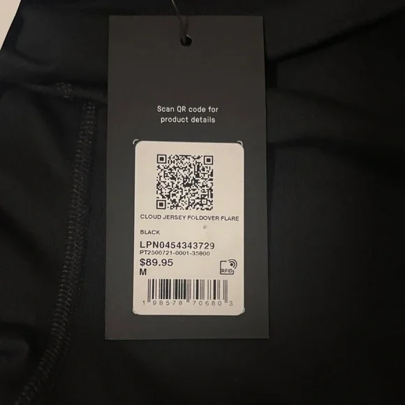 Fabletics Black Performance Leggings fold over leggings - Picture 7 of 9